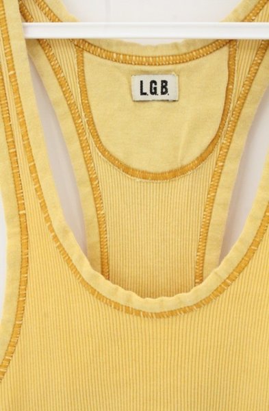 画像2: LGB / HARD RIB/TK2　タンクトップ 0（レディース） イエロー O-26-07-18-020-LG-to-YM-OS (2)