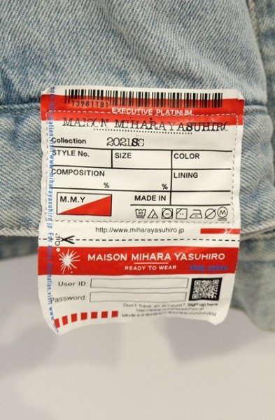 画像4: MAISON MIHARA YASUHIRO / ラウンドデザインデニムブルゾン F ライトインディゴ O-26-08-08-002-KU-ja-YM-OS (4)