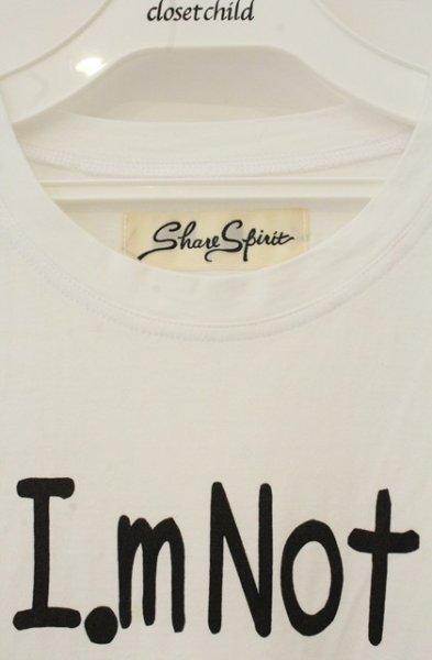 画像2: SHARE SPIRIT / I'm not SATAN I'm not Angel M ホワイト O-26-08-08-009-SH-to-YM-OS (2)