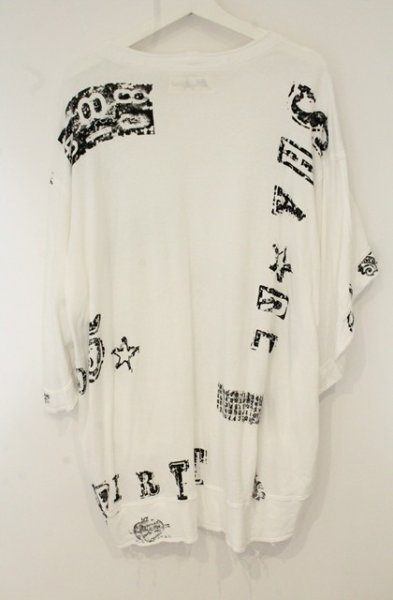 画像4: SHARE SPIRIT / LETTER 変形Tシャツ 36 ホワイト O-26-08-08-011-SH-to-YM-OS (4)