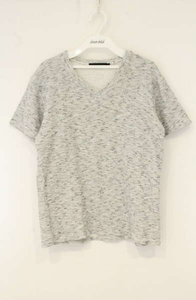 画像1: GOSTAR DE FUGA / パイルVネックTシャツ 44 グレー O-26-08-08-020-GO-ts-YM-OS (1)