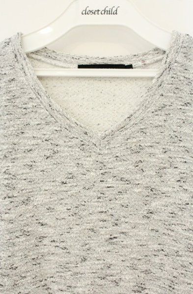 画像2: GOSTAR DE FUGA / パイルVネックTシャツ 44 グレー O-26-08-08-020-GO-ts-YM-OS (2)