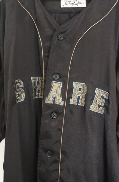 画像2: SHARE SPIRIT / ベースボールシャツ M ブラック O-26-08-13-003-SH-to-YM-OS (2)