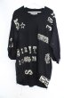 画像1: SHARE SPIRIT / LETTER 変形Tシャツ  ブラック O-26-08-13-004-SH-to-YM-OS (1)