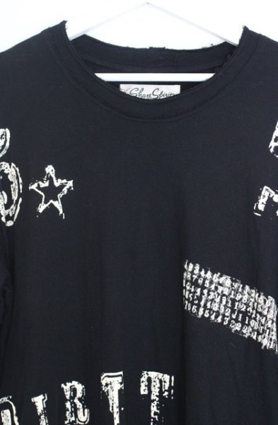 画像2: SHARE SPIRIT / LETTER 変形Tシャツ  ブラック O-26-08-13-004-SH-to-YM-OS (2)