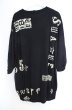 画像3: SHARE SPIRIT / LETTER 変形Tシャツ  ブラック O-26-08-13-004-SH-to-YM-OS (3)