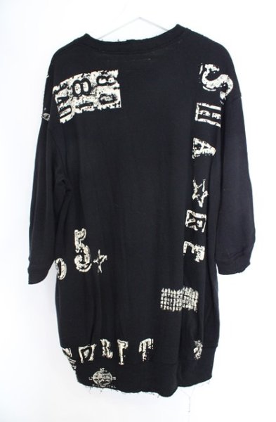 画像3: SHARE SPIRIT / LETTER 変形Tシャツ  ブラック O-26-08-13-004-SH-to-YM-OS (3)