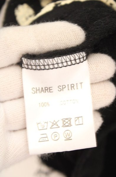 画像4: SHARE SPIRIT / LETTER 変形Tシャツ  ブラック O-26-08-13-004-SH-to-YM-OS (4)