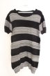 画像1: FUGA / Analysis ボーダー柄サマーニットTシャツ 44 ブラックＸグレー O-26-08-13-005-FU-ts-YM-OS (1)