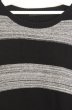 画像2: FUGA / Analysis ボーダー柄サマーニットTシャツ 44 ブラックＸグレー O-26-08-13-005-FU-ts-YM-OS (2)