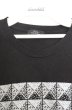 画像2: 5351pour les Hommes / スタッズプリントTシャツ 2 ブラック O-26-08-13-007-53-ts-YM-OS (2)