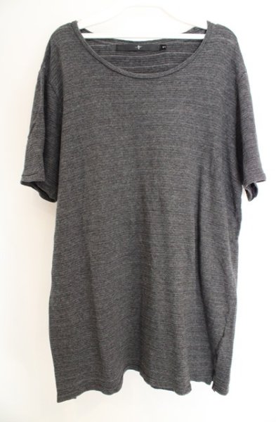 画像1: NO ID. / ミックスボーダーBIG Tシャツ 1 グレー O-26-08-13-008-NO-ts-YM-OS (1)