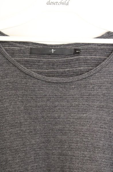 画像2: NO ID. / ミックスボーダーBIG Tシャツ 1 グレー O-26-08-13-008-NO-ts-YM-OS (2)