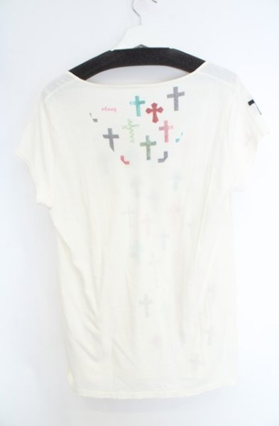 画像3: gunda / CROSS Tシャツ  アイボリー O-26-08-13-013-gu-ts-YM-OS (3)