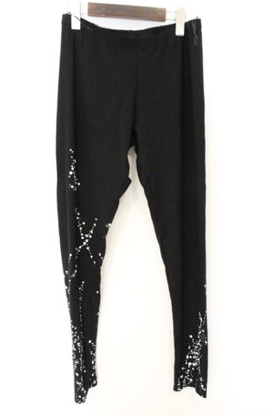 画像1: KMRii / Rayon Spandex Splash レギンス  ブラック O-26-08-17-047-KM-pa-YM-OS (1)