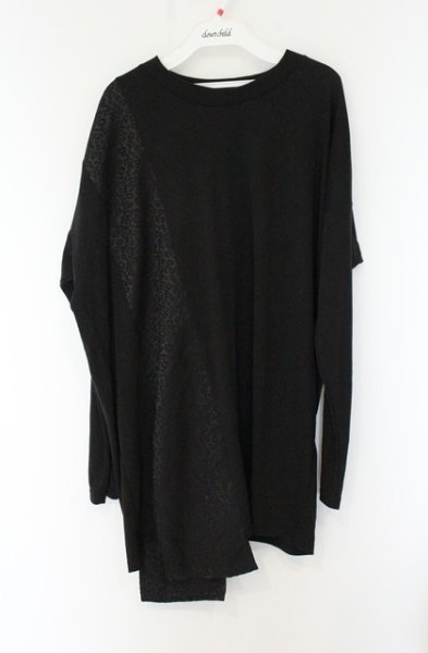 画像1: NO ID. BLACK / ポインテッドJQ-BIGプルオーバーカットソー ONE ブラック O-26-08-17-022-NO-to-YM-OS (1)