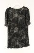 画像3: SEANA / グリッター総柄ドレープネックTシャツ L シルバーｘブラック O-26-09-02-018-SE-ts-YM-OS (3)