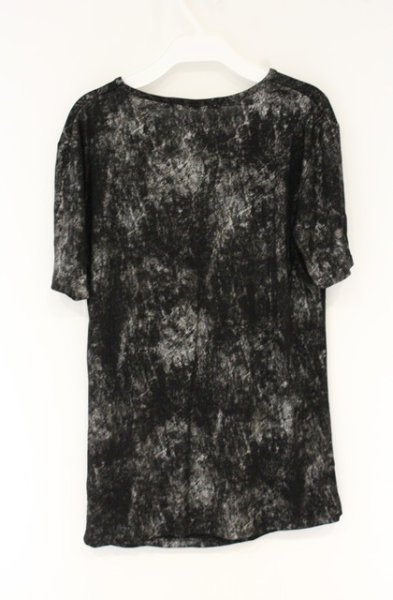 画像3: SEANA / グリッター総柄ドレープネックTシャツ L シルバーｘブラック O-26-09-02-018-SE-ts-YM-OS (3)