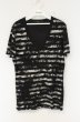 画像1: NO ID. / コットン天竺クラックボーダーTシャツ 1 ブラック O-26-09-08-026-NO-ts-YM-OS (1)