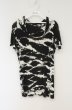 画像1: FUGA / Destructionムラ染めテレコTシャツ 44 ブラックｘホワイト O-26-09-08-015-FU-ts-YM-OS (1)