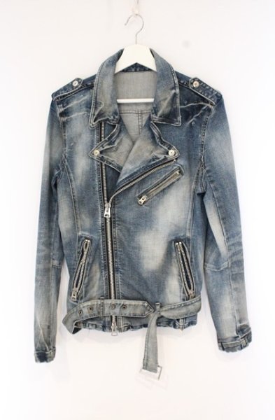 画像1: CIVARIZE / 汚し加工デニムライダースジャケット 44 インディゴ O-26-09-16-001-CI-ja-YM-OS (1)