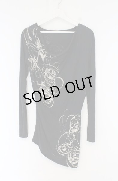 画像1: CIVARIZE / Spiteful チェーン付きドレープカットソー 44 ブラック O-26-09-16-012-CI-to-YM-OS (1)