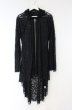 画像1: CIVARIZE / Collapse サイドレースアップ変形パーカー 46 ブラック O-26-09-16-016-CI-to-YM-OS (1)