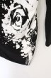 画像3: CIVARIZE / Disturbiaジップ付ドレープ総柄カットソー 44 ブラックｘホワイト O-26-09-16-017-CI-to-YM-OS (3)