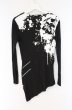 画像4: CIVARIZE / Disturbiaジップ付ドレープ総柄カットソー 44 ブラックｘホワイト O-26-09-16-017-CI-to-YM-OS (4)
