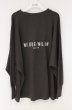 画像1: NIL DUE / NIL UN TOKYO / LONG SLEEVE EMBROIDERY TEE　カットソー F チャコール O-26-09-16-023-NI-to-YM-OS (1)