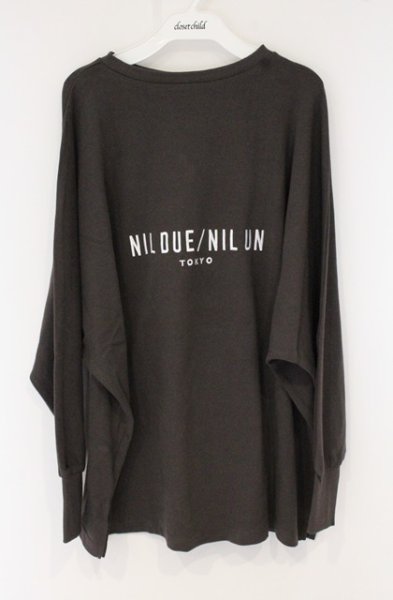 画像1: NIL DUE / NIL UN TOKYO / LONG SLEEVE EMBROIDERY TEE　カットソー F チャコール O-26-09-16-023-NI-to-YM-OS (1)