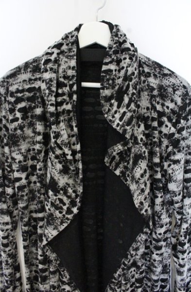 画像2: CIVARIZE / Bullet フード付きクラッシュ加工トッパーカーディガン 44 ブラック O-26-10-14-022-CI-to-YM-OS (2)