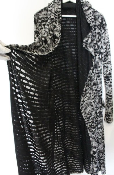 画像4: CIVARIZE / Bullet フード付きクラッシュ加工トッパーカーディガン 44 ブラック O-26-10-14-022-CI-to-YM-OS (4)