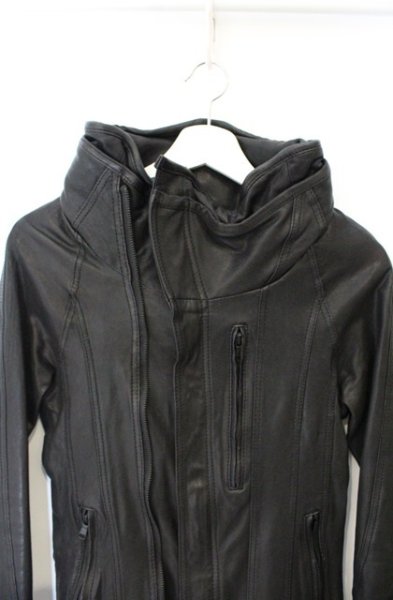 画像2: CIVARIZE / ゴートレザー宇宙襟ライダースジャケット 44 ブラック O-26-10-14-001-CI-ou-YM-OS (2)