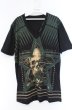 画像1: NO ID. / Bone&UniverseプリントTシャツ 1 ブラックｘグリーン O-26-10-14-048-NO-ts-YM-OS (1)