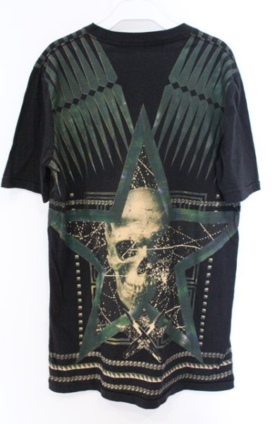 画像2: NO ID. / Bone&UniverseプリントTシャツ 1 ブラックｘグリーン O-26-10-14-048-NO-ts-YM-OS (2)