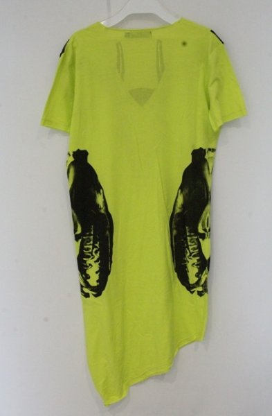 画像2: CIVARIZE / VarietyスカルプリントロングTシャツ 44 ネオンイエロー O-26-10-14-054-CI-ts-YM-OS (2)