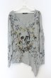 画像1: CIVARIZE / Realアシンメトリーフラワーカットソー 44 グレー O-26-10-14-062-CI-to-YM-OS (1)
