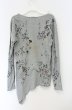 画像2: CIVARIZE / Realアシンメトリーフラワーカットソー 44 グレー O-26-10-14-062-CI-to-YM-OS (2)