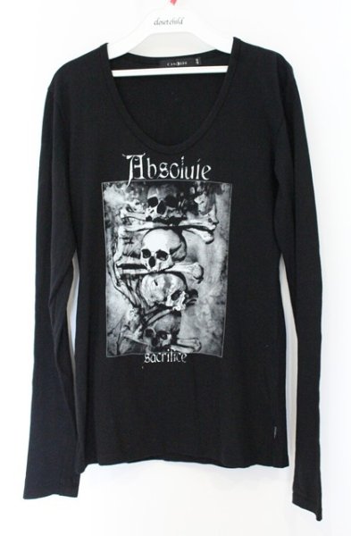 画像1: CIVARIZE / スカルプリントカットソー 44 ブラック O-26-10-14-073-CI-to-YM-OS (1)