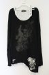 画像1: CIVARIZE / レディプリントダメージロングカットソー＆タンクトップ 46 ブラックｘホワイト O-26-10-14-076-CI-to-YM-OS (1)