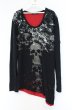 画像1: CIVARIZE / Schemeクラッシュ加工変形カットソー 44 ブラックｘレッド O-26-10-14-077-CI-to-YM-OS (1)