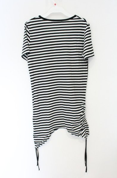 画像2: CIVARIZE / Determine サイドギャザーアイズTシャツ 44 ブラックｘホワイト O-26-10-14-080-CI-ts-YM-OS (2)
