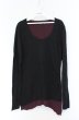 画像1: CIVARIZE / Teaseレイヤードイレヘムカットソー 44 ブラックｘワイン O-26-10-14-086-CI-to-YM-OS (1)