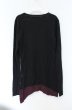 画像2: CIVARIZE / Teaseレイヤードイレヘムカットソー 44 ブラックｘワイン O-26-10-14-086-CI-to-YM-OS (2)