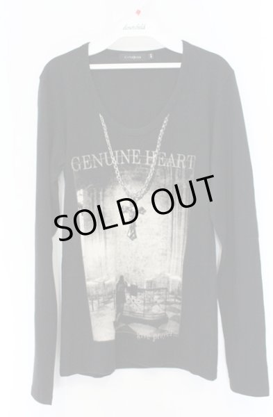 画像1: CIVARIZE / GENUNE HEART カットソー 44 ブラック O-26-10-14-087-CI-to-YM-OS (1)
