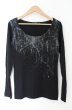 画像1: CIVARIZE / 掠れプリントワイドUネックカットソー 44 ブラック O-26-10-14-088-CI-to-YM-OS (1)