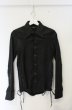 画像1: CIVARIZE / ゴートスキンレースアップウエスタンシャツ 44 ブラック O-26-10-14-012-CI-sh-YM-OS (1)