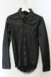画像1: CIVARIZE / Allureガーゼレイヤードラムレザーシャツ 44 ブラック O-26-10-14-013-CI-sh-YM-OS (1)