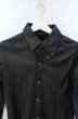 画像2: CIVARIZE / Allureガーゼレイヤードラムレザーシャツ 44 ブラック O-26-10-14-013-CI-sh-YM-OS (2)